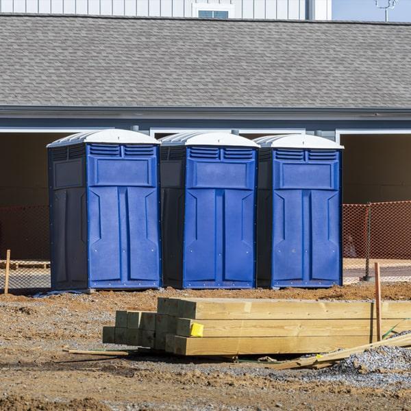 Heavy-duty construction site porta potty in Durham, North Carolina